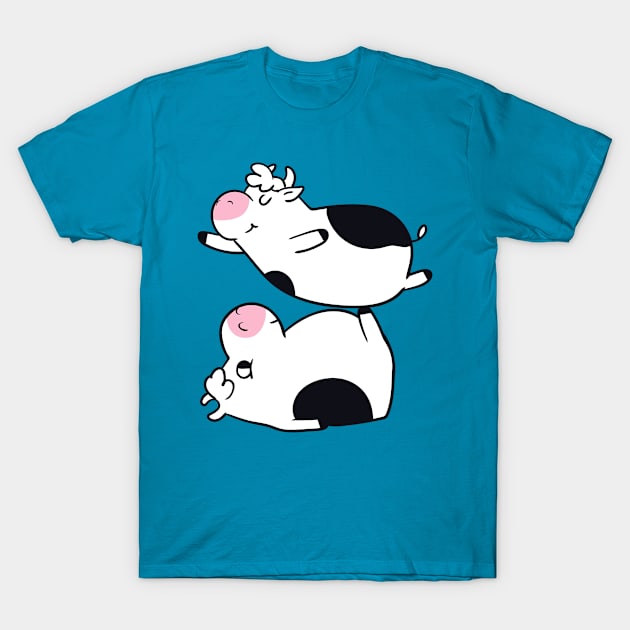 Acroyoga Cow T-Shirt by huebucket